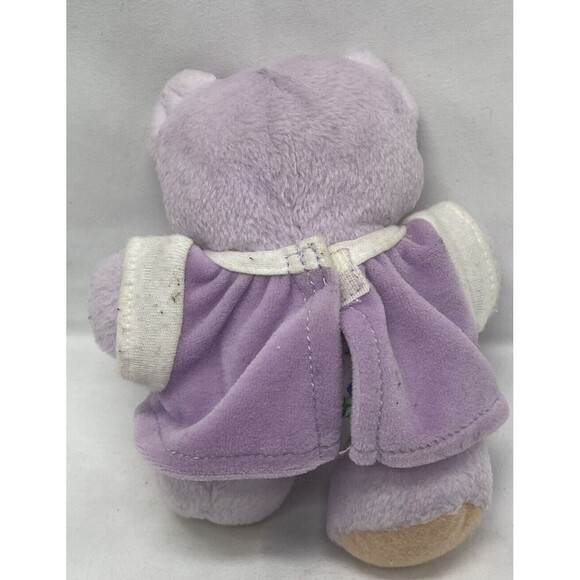 Vintage 1999 Fisher Price Baby Kristin 6" Purple Plush Stuffed Animal Toy - Picture 10 of 13